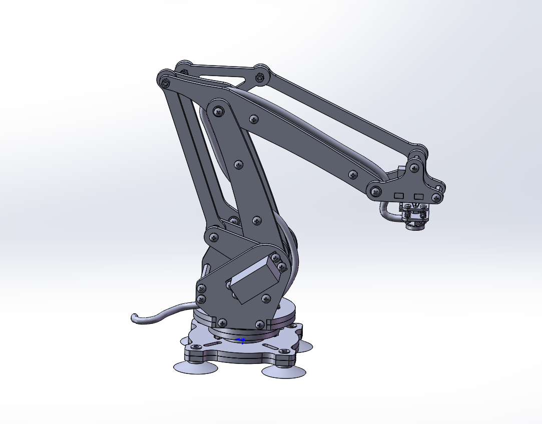 四自由度重载精密关节式码砖机器人设计（码垛机械手）（含三维SW）